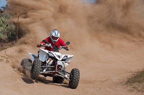 Seit 2009 sind Quads eine eigenständige Gruppe bei der Rallye Dakar. ein Quad