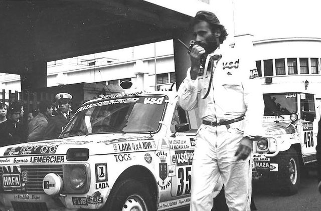 Thierry Sabine war die treibende Kraft hinter der Rallye Paris-Dakar. Thierry Sabine im Hafen von Algerien