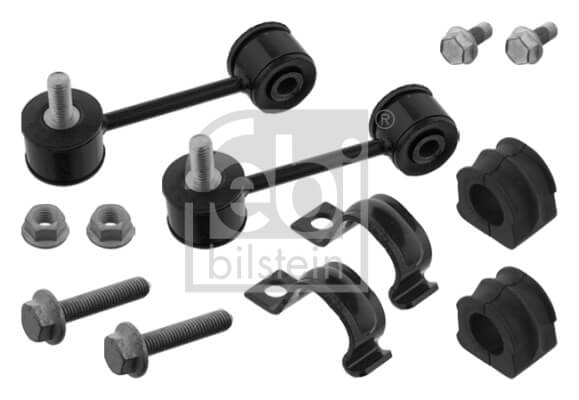 Der Reparatursatz eines Stabilisators enthält in der Regel neue Schrauben, Lager, Halter und Koppelstangen. Reparatursatz Stabilisator von febi bilstein