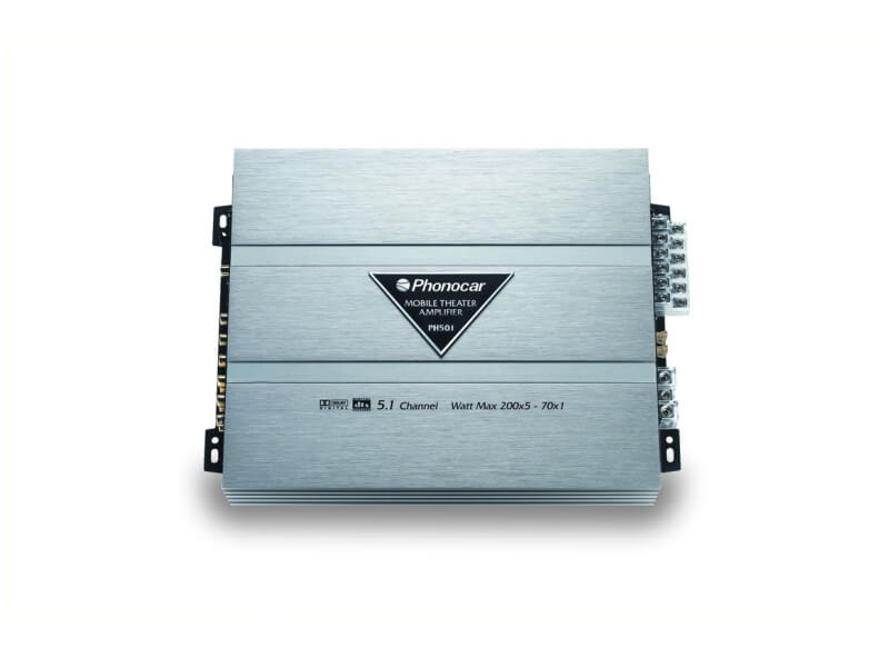 Ein 5+1-Kanal-Verstärker bringt Kinosound ins Auto. 5+1 Verstärker mit Dolby Digital Decoder