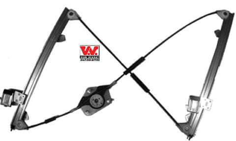 Fensterheber funktionieren meist über Bowdenzüge, welche die Fensterhalter bzw. Gleitbacken auf einer Führungsschiene bewegen. Fensterheber für einen VW Golg IV