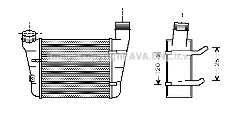 schematische Darstellung eines Ladeluftkühlers