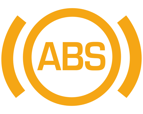 Die Kontrolleuchte des ABS muss beim Start des Autos aufleuchten und dann erlöschen. ABS-Symbol