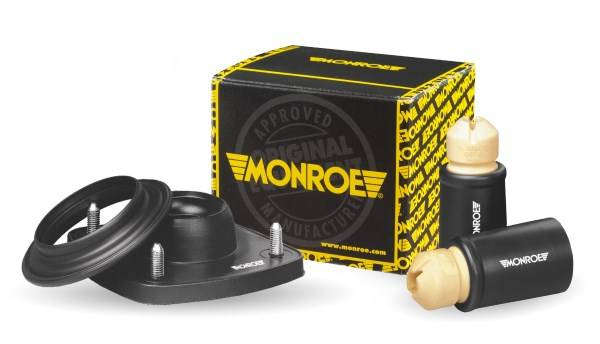 Bei sportlicher Fahrweise und Sportfahrwerk sollten die Domlager härter ausgelegt sein als beim Serienfahrwerk. Domlager mit Staubschutzsatz von Monroe