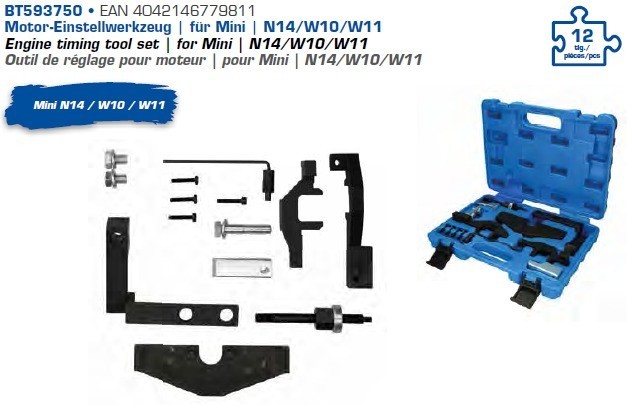 Kit d'outils de réglage, épure de distribution BRILLIANT TOOLS, par ex. pour Mini