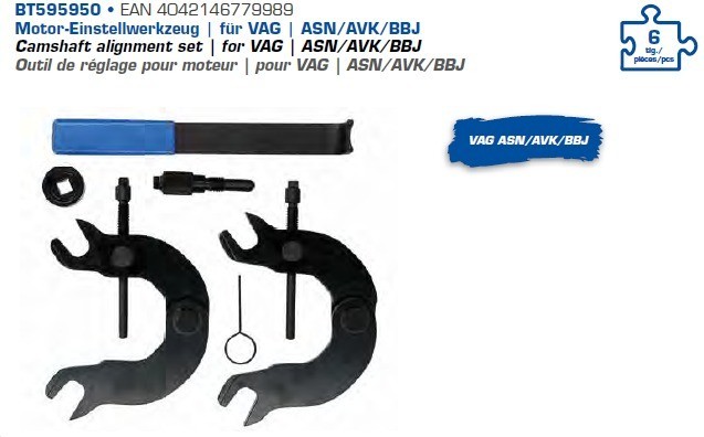 Kit d'outils de réglage, épure de distribution BRILLIANT TOOLS, par ex. pour Audi