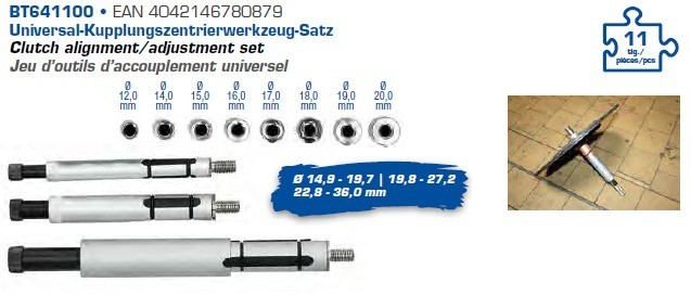 Brilliant Tools - Universal-Kupplungszentrierwerkzeug-Satz, 3