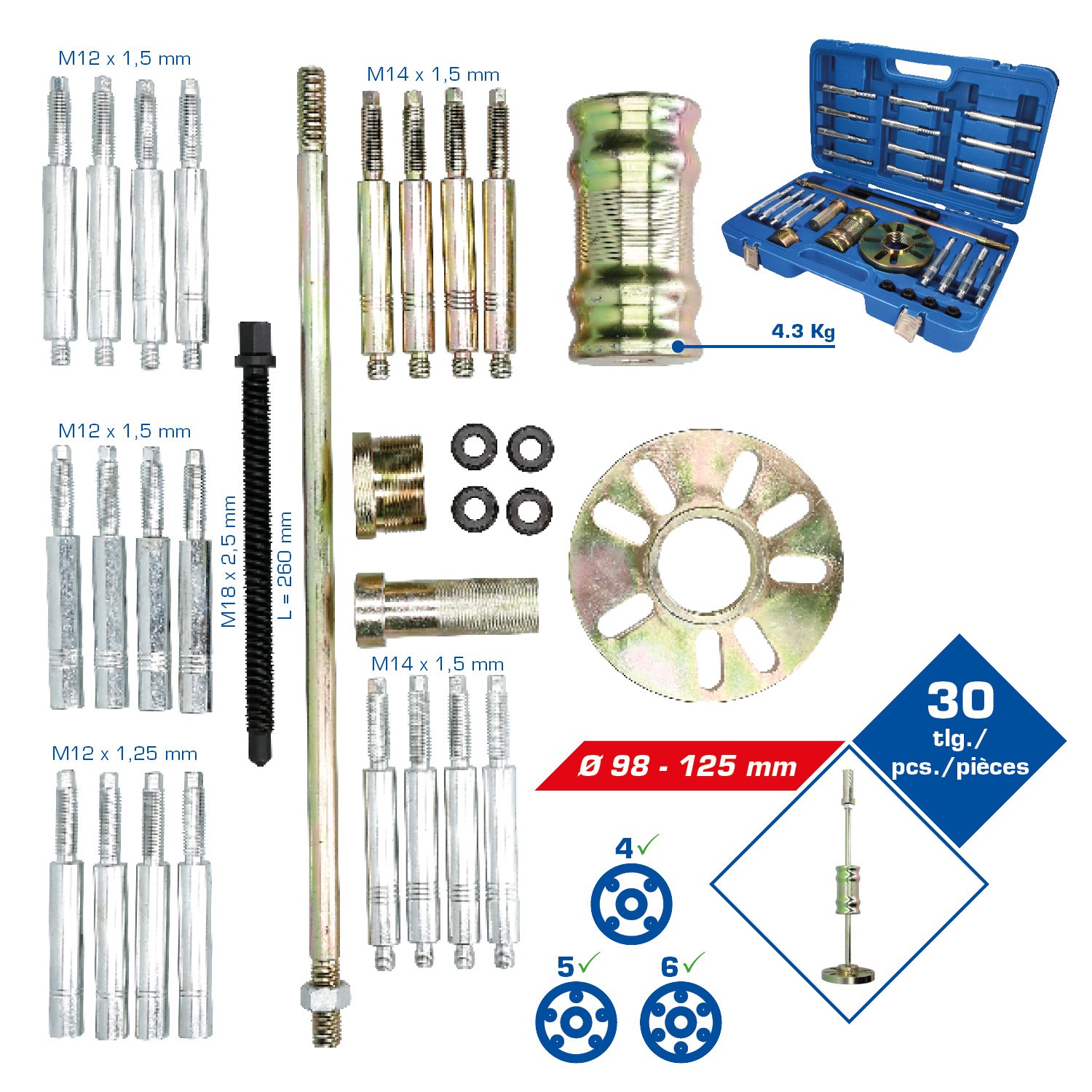 Kit de montage. Moyeu de roue / Roulement de roue BRILLIANT TOOLS