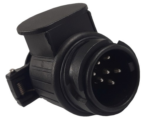 Anhänger Stecker 13 zu 7 Pin 12n 12s Dual EU Stecker Konverter Adapter für  Auto Anhänger LKW Anhänger Anhänger Anhänger 12v wasserdicht Schwarz