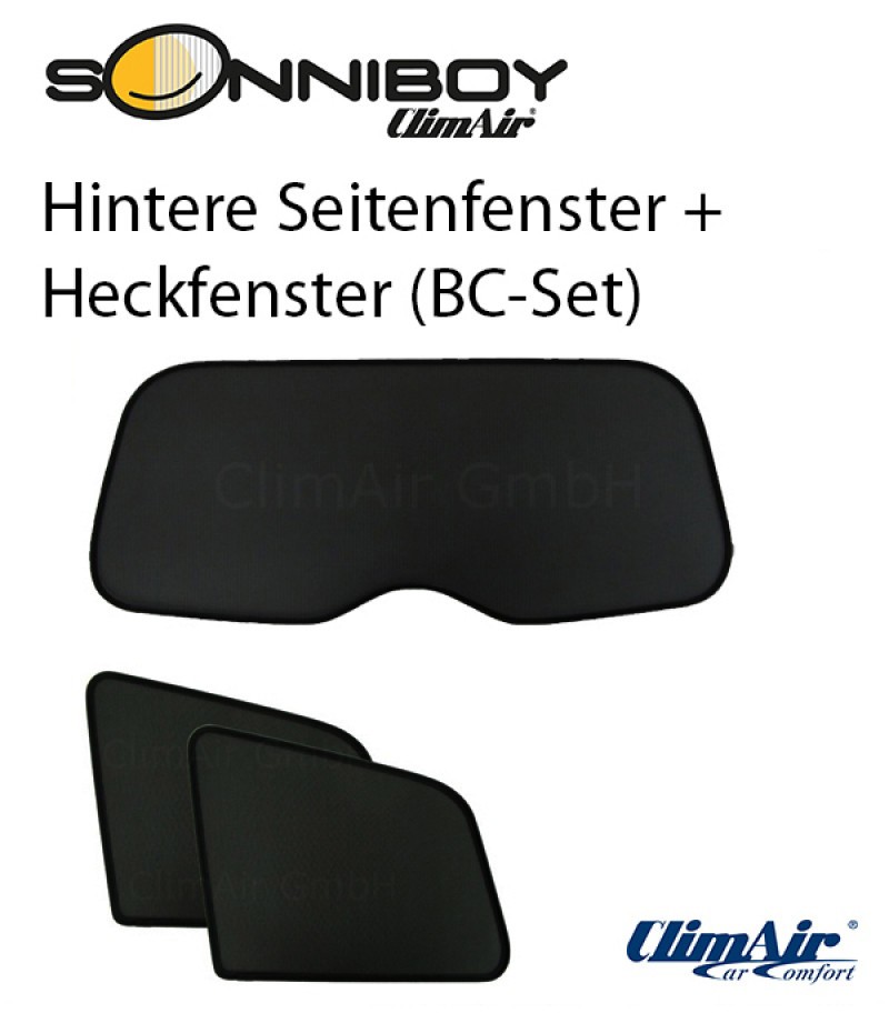 ClimAir Sonnenblende Schwarz Seitlicher Anbau für SEAT Leon