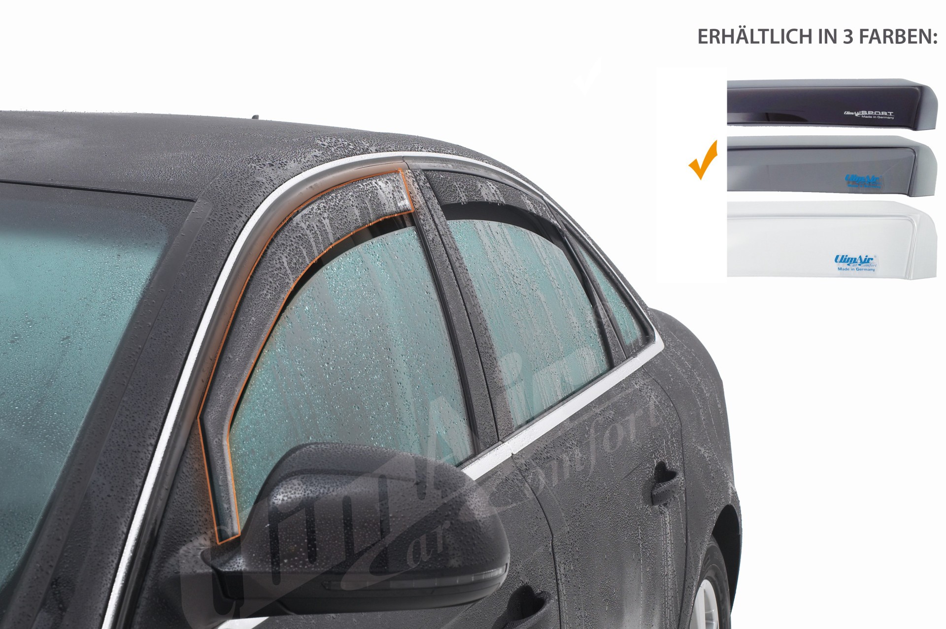 ClimAir Windabweiser Rauchgrau Fensterschacht für BMW X1