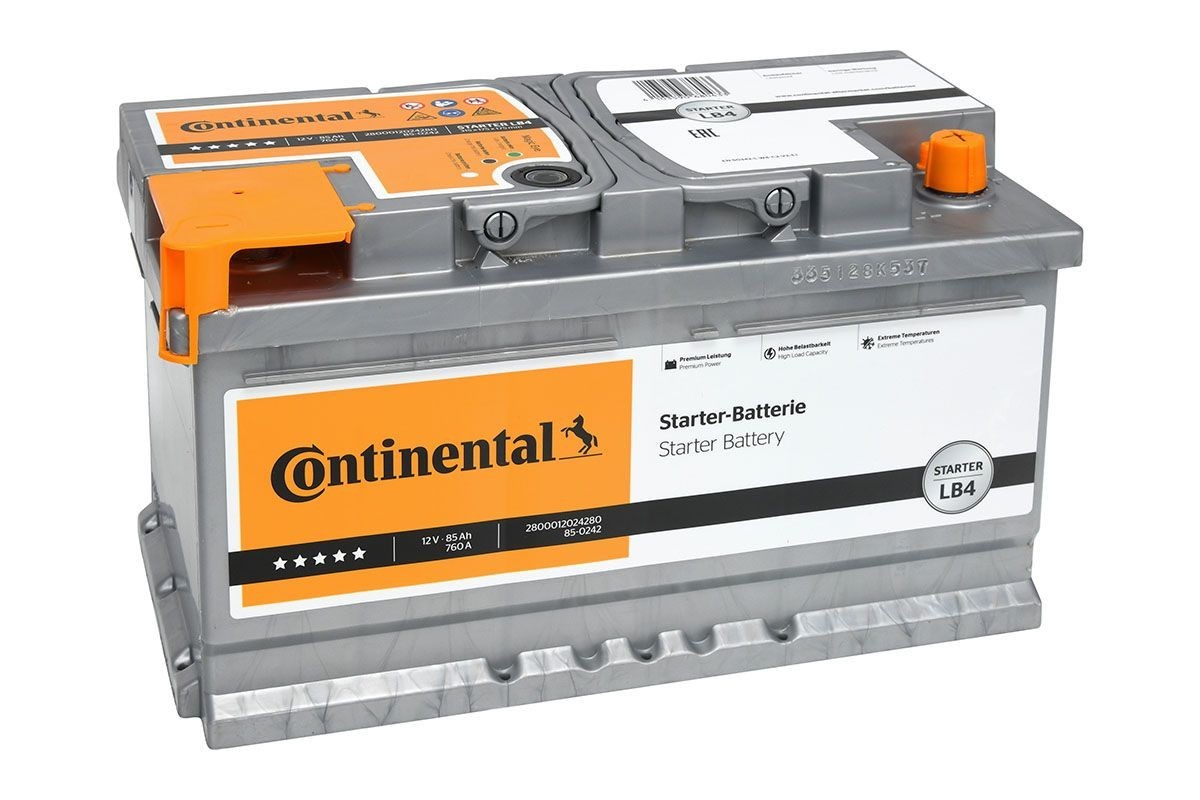 Continental Autobatterie 85Ah 12 V Starterbatterie 760 A Bleisäure Batterie Auto