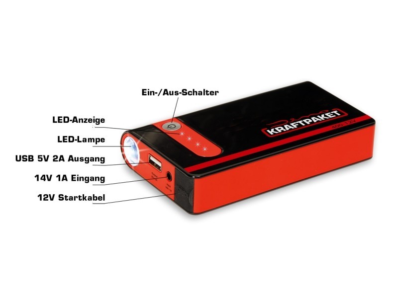 Absaar MJS 600 3in1 - Starthilfe - Powerbank - Taschenlampe