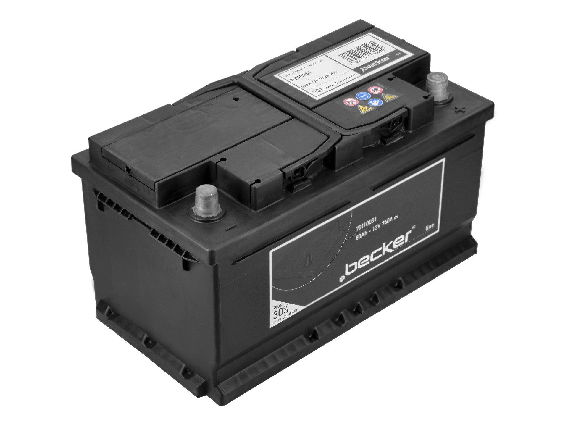 f.becker_line Autobatterie, Starterbatterie 12V 80Ah 740A 5.49L für FORD C-Max