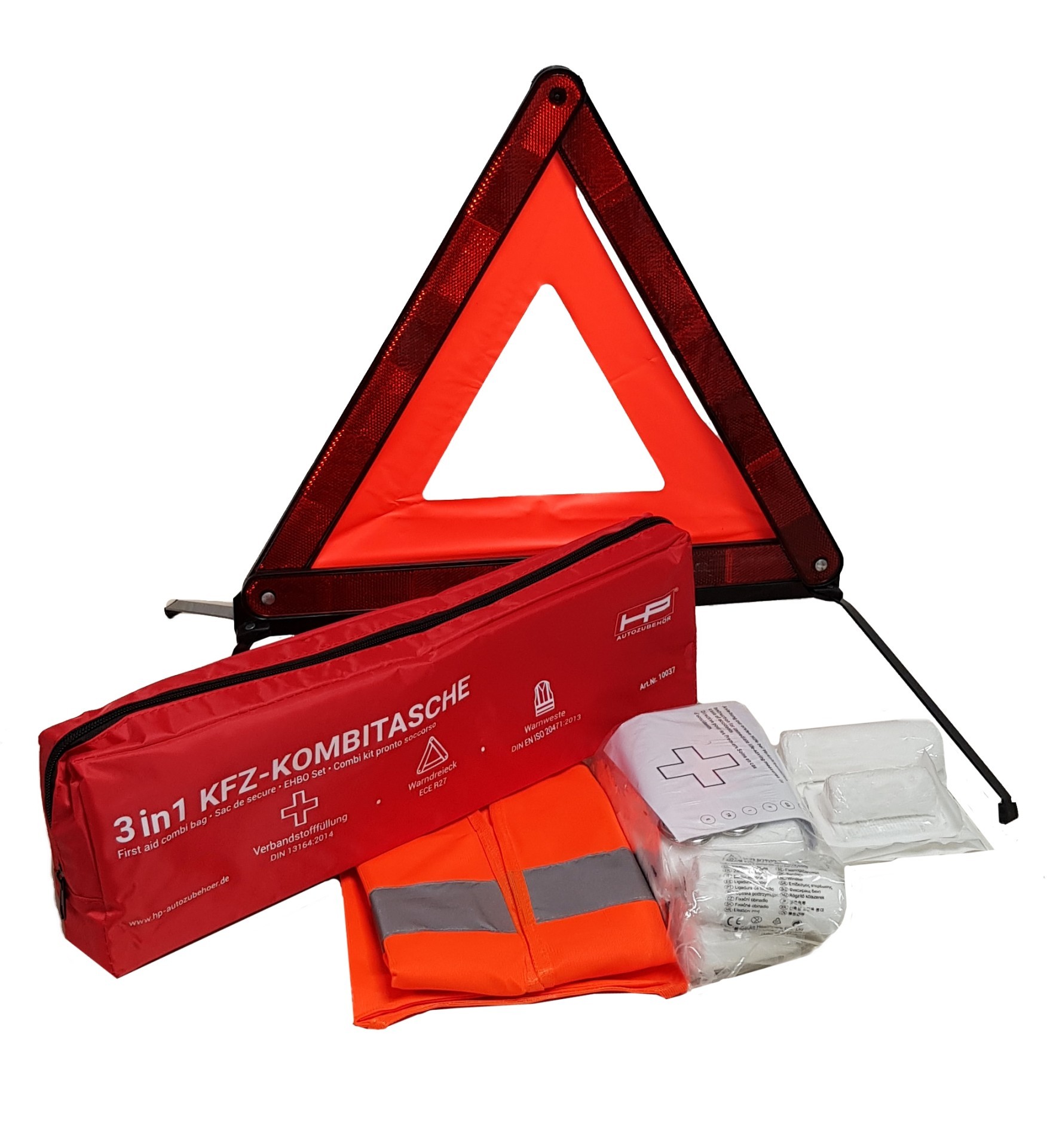 KFZ-Verbandkasten Inhalt nach DIN 13164 mit Rettungsdecke und Maske, Pannenhilfe, Autozubehör