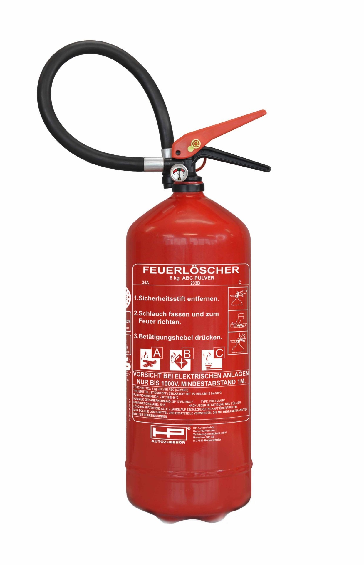 Auto-Pulver-Feuerlöscher Brandklasse ABC / 1 kg kaufen bei OBI