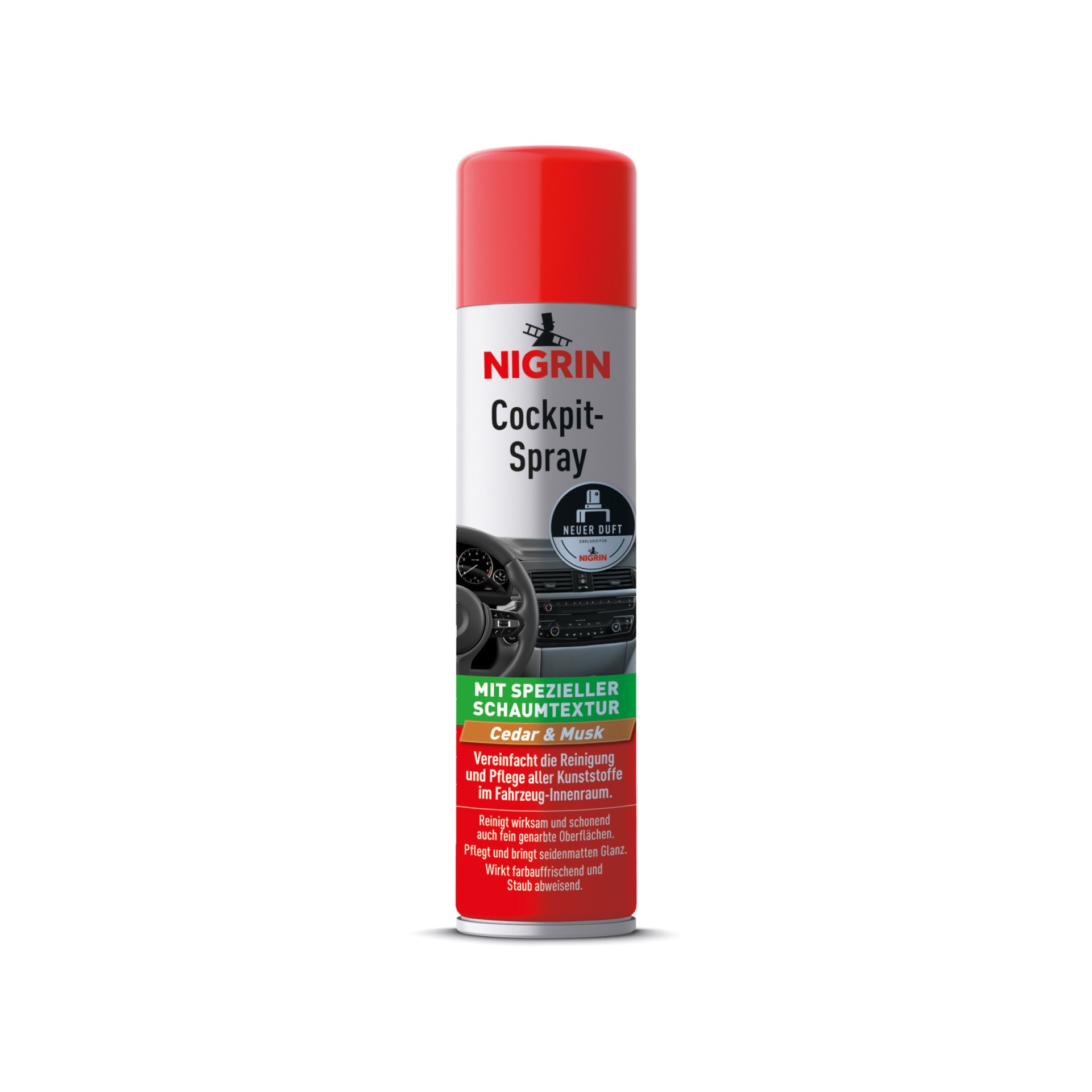 NIGRIN Cockpit-Spray Cedar & Musk (400 ml) 0,4 L (20441) | Cockpitspray,