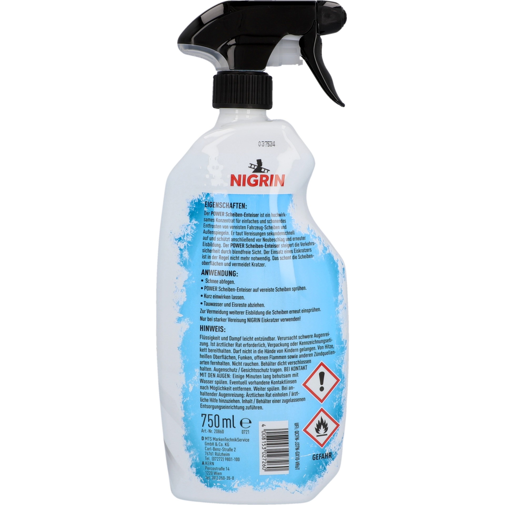 NIGRIN KFZ-Scheibenentfroster-Spray, 400 ml