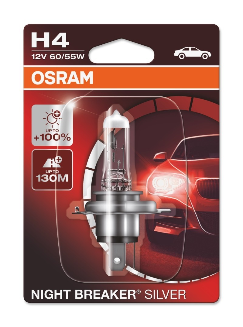 OSRAM Glühlampe, Fernscheinwerfer NIGHT BREAKER® SILVER 1 Vorne (64193NBS-01B)
