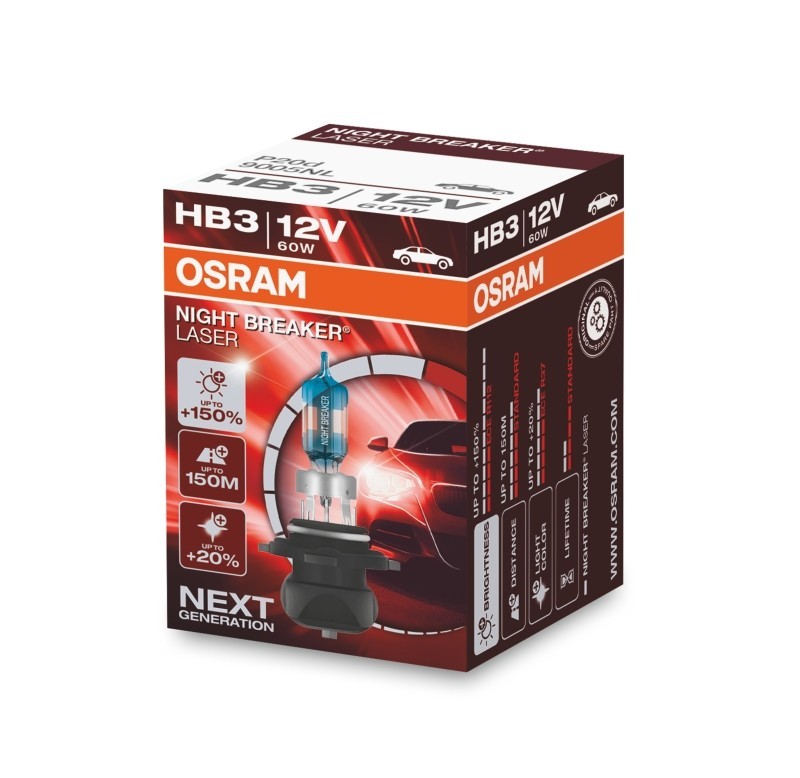 OSRAM Glühlampe, Fernscheinwerfer NIGHT BREAKER® LASER next generation (9005NL)