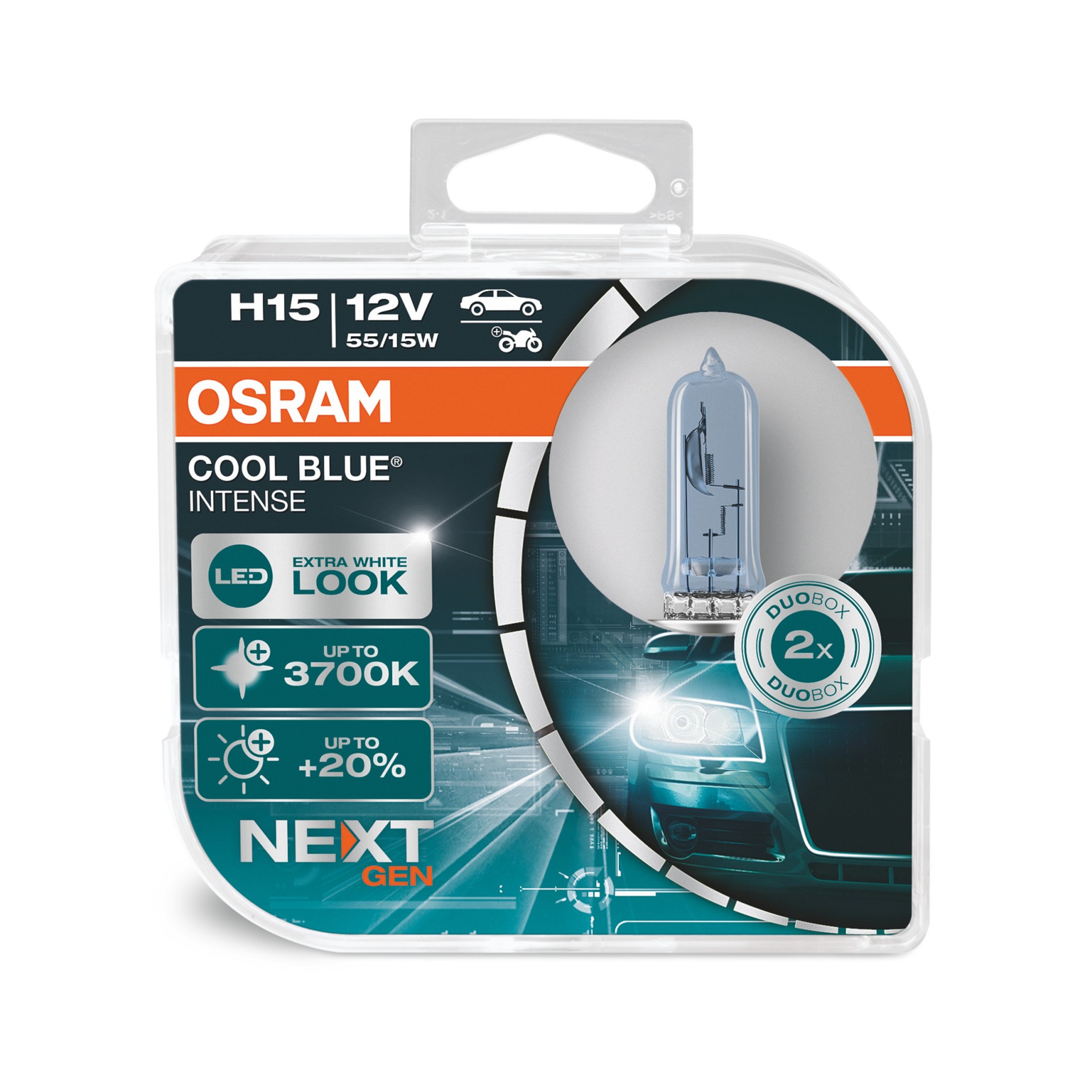 OSRAM  COOL BLUE INTENSE H15 next Gen (2 Stk.), Art.-Nr. 64176CBN-HCB