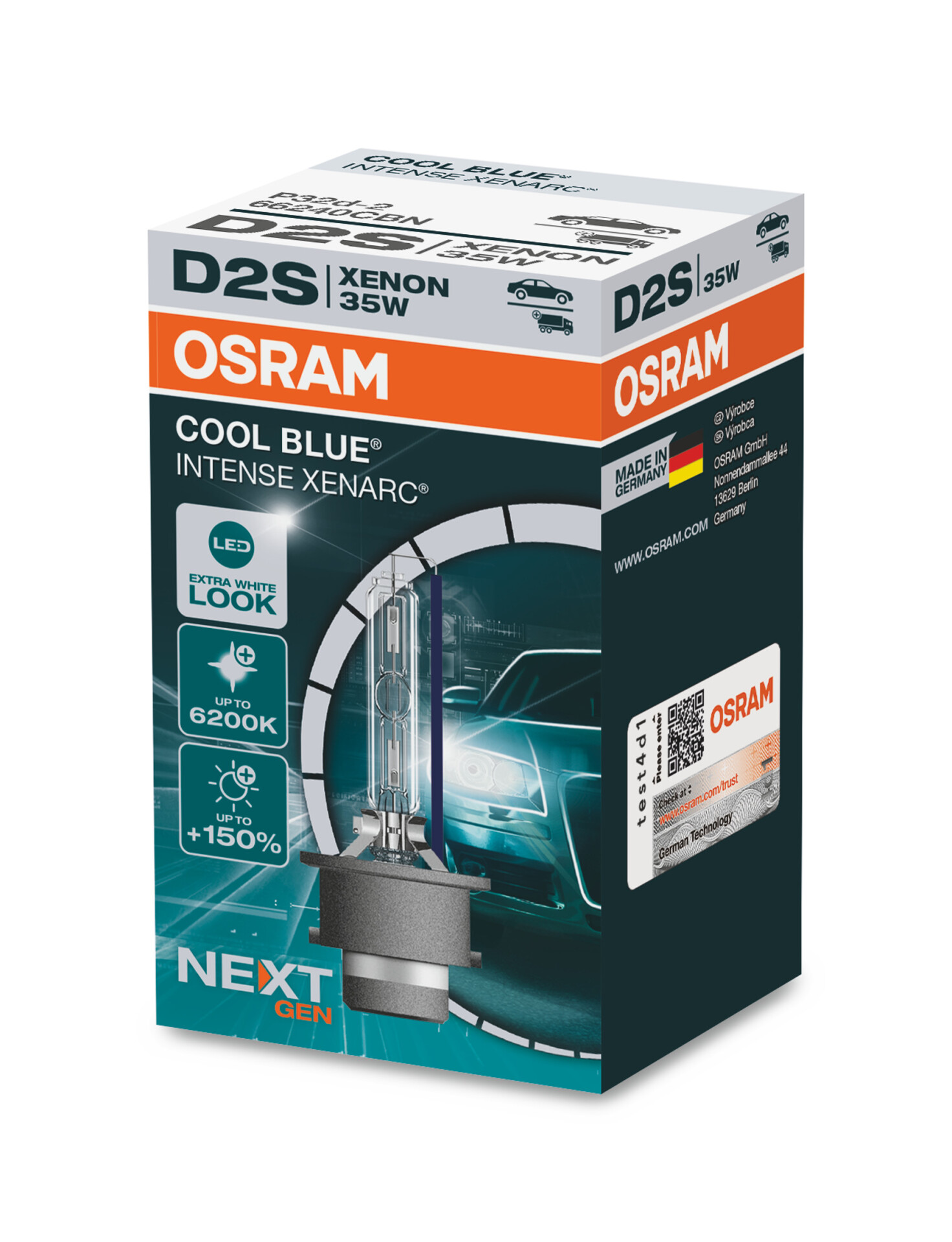 OSRAM  XENARC COOL BLUE INTENSE D2S next Gen (1 Stk.), Art.-Nr. 66240CBN