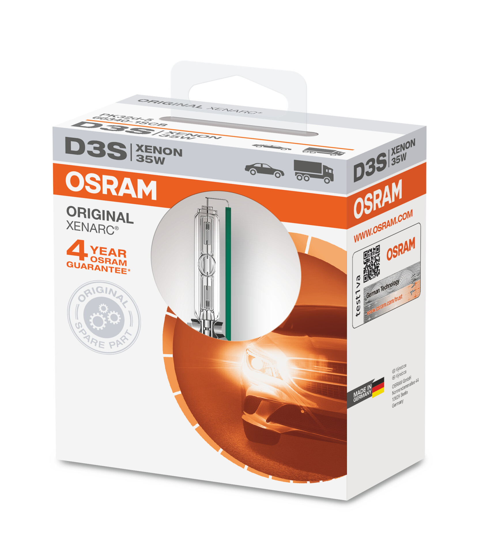 Brûleur Xenon D3S Xenarc® 35W [12V] (1 pièce), 42 V OSRAM