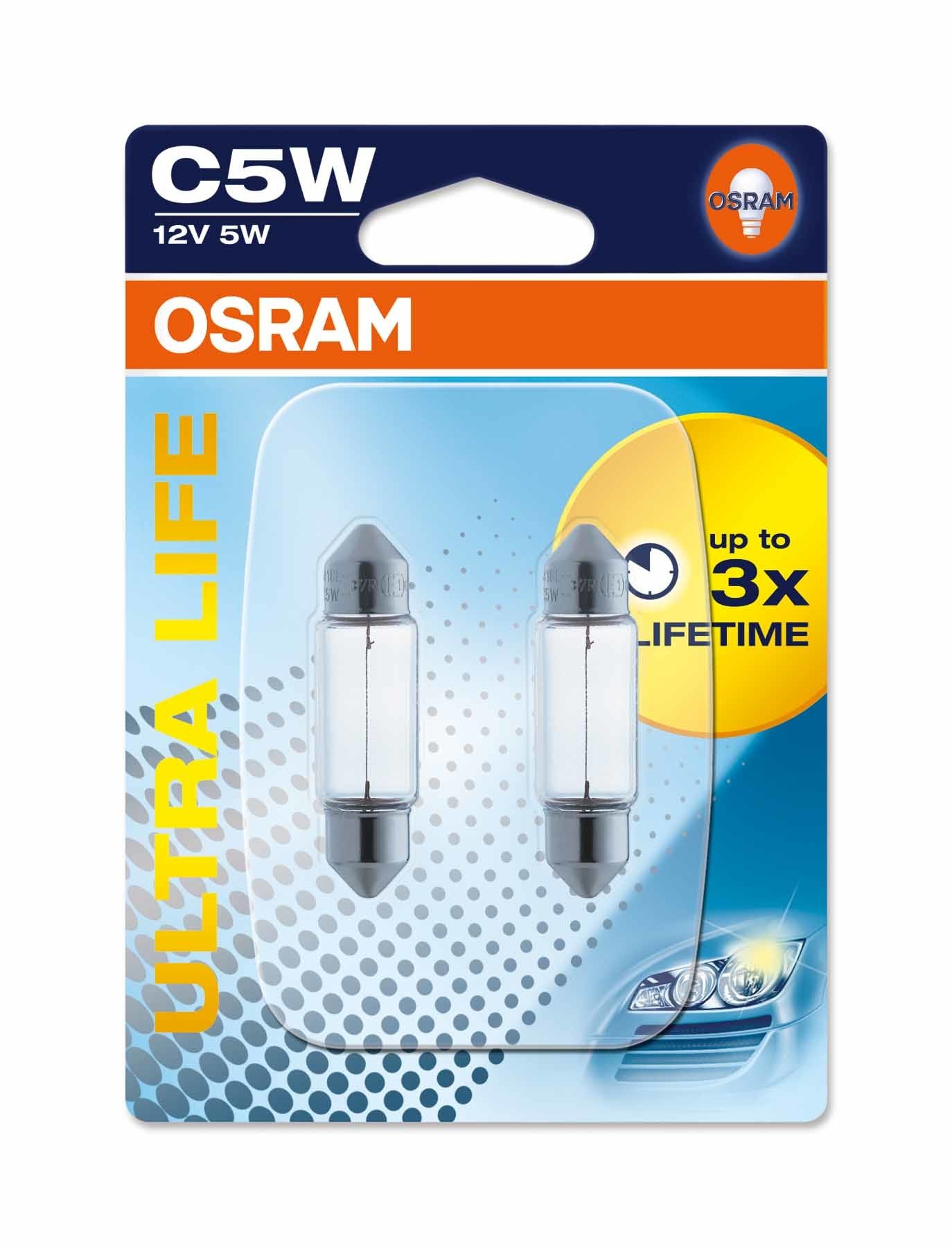 OSRAM Sofitte C5W Ultra Life 5W (2 Stk.), Art.-Nr. 6418ULT-02B