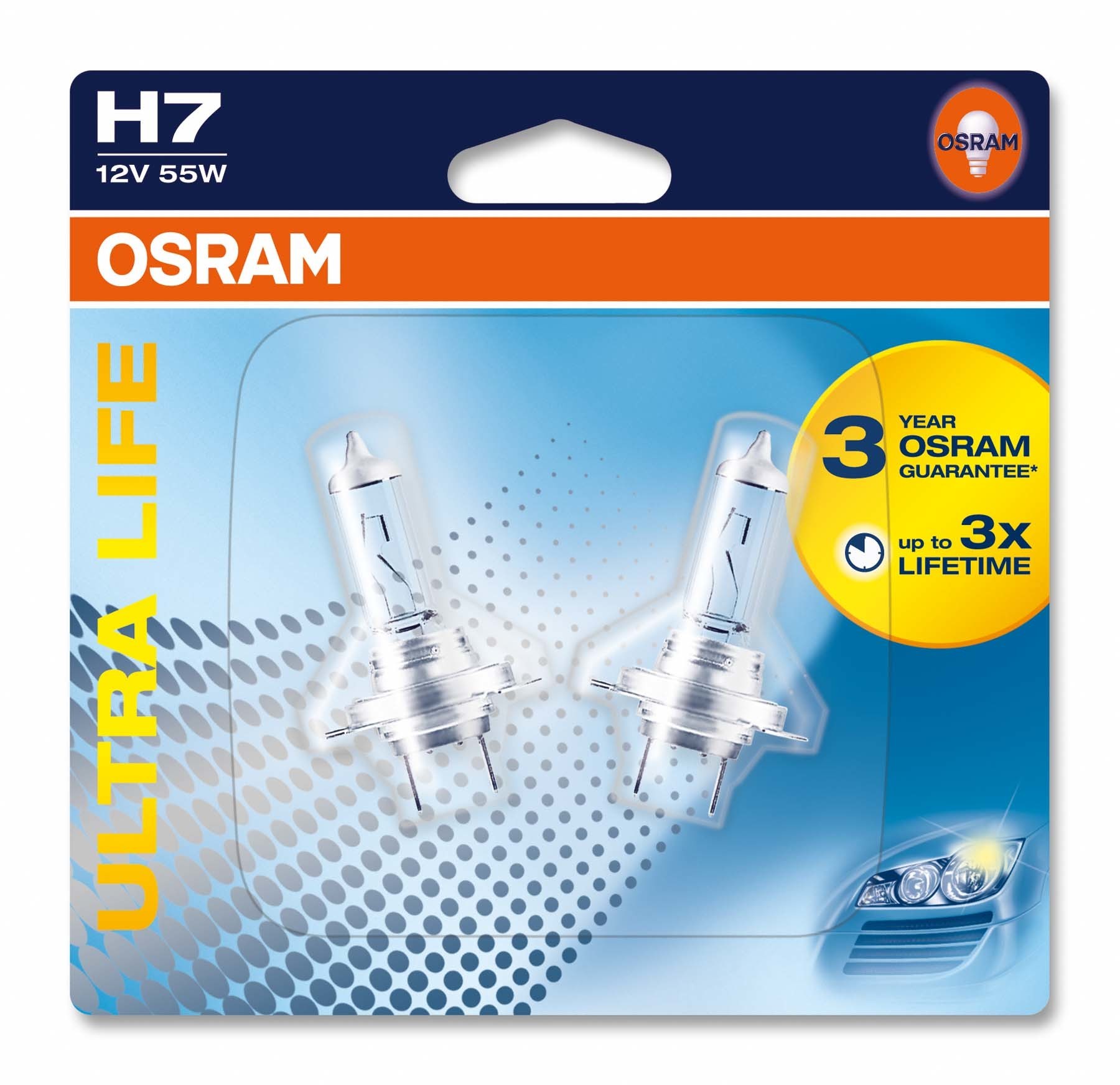 OSRAM H7 Ultra Life 55W (2 Stk.), Art.-Nr. 64210ULT-02B