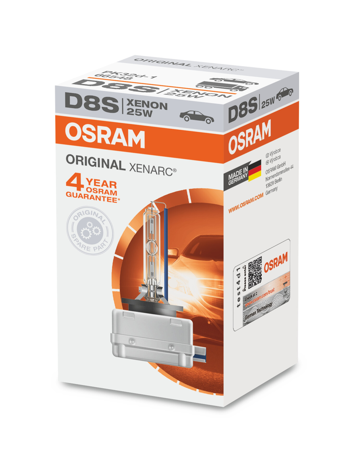 OSRAM D8S Xenarc 25W (1 Stk.), Art.-Nr. 66548