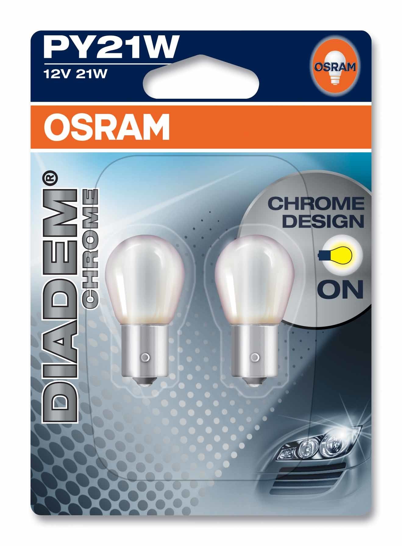OSRAM PY21W Diadem Chrome 21W (2 Stk.), Art.-Nr. 7507DC-02B