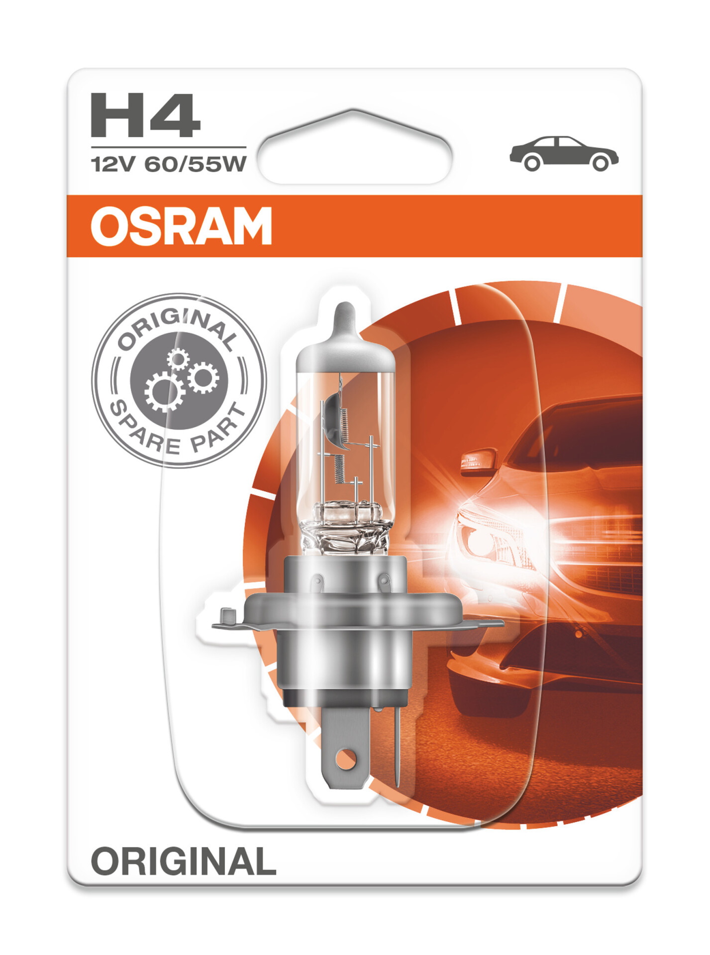 OSRAM NIGHT BREAKER LASER H4, +150% mehr Helligkeit,  Halogen-Scheinwerferlampe, 64193NL-HCB, 12V PKW, Duo Box (2 Lampen) :  : Auto & Motorrad