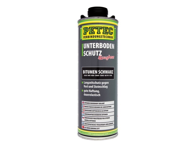 PETEC Unterbodenschutz UNTERBODENSCHUTZ BITUMEN, SAUGDOSE, SCHWARZ Schwarz 1 L