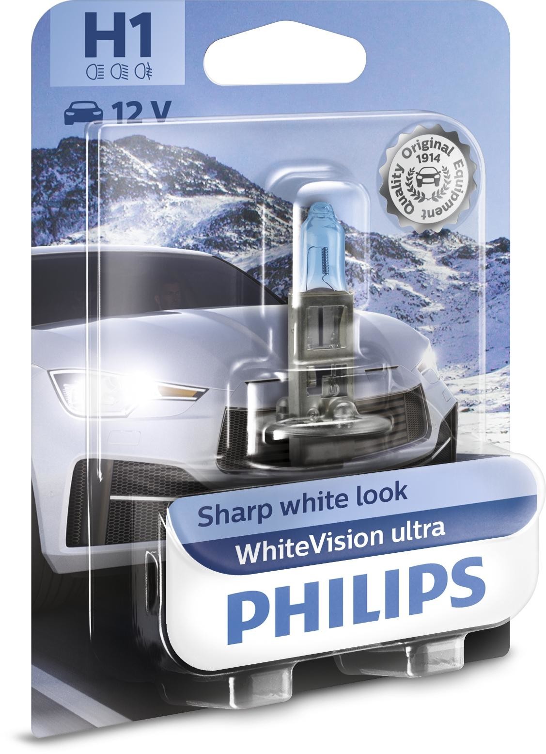 PHILIPS Glühlampe, Fernscheinwerfer WhiteVision ultra 12V