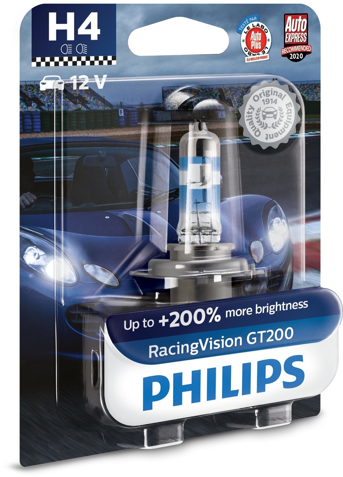 Philips | H4 RacingVision GT200 (1 Stk.) (12342RGTB1)