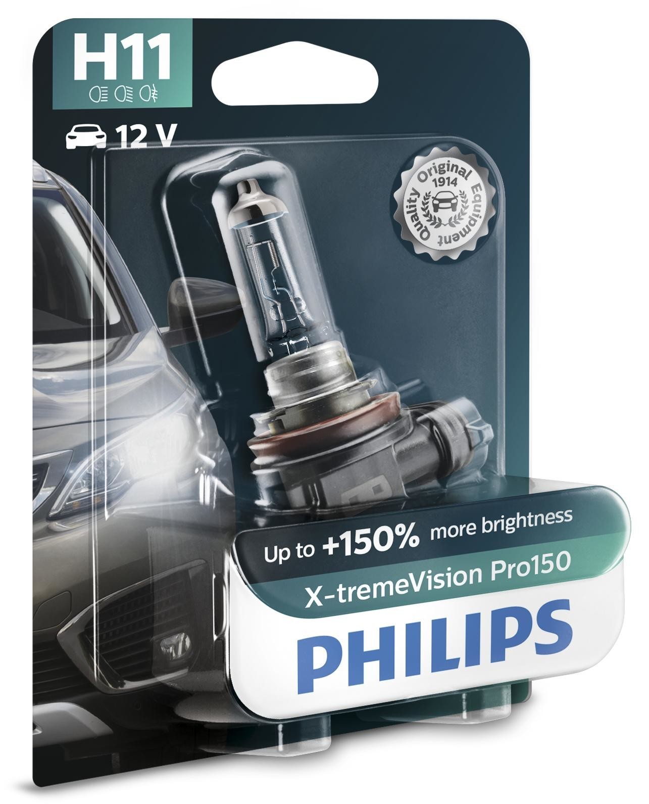 Philips | H11 X-tremeVision Pro150 (1 Stk.) (12362xVPB1)