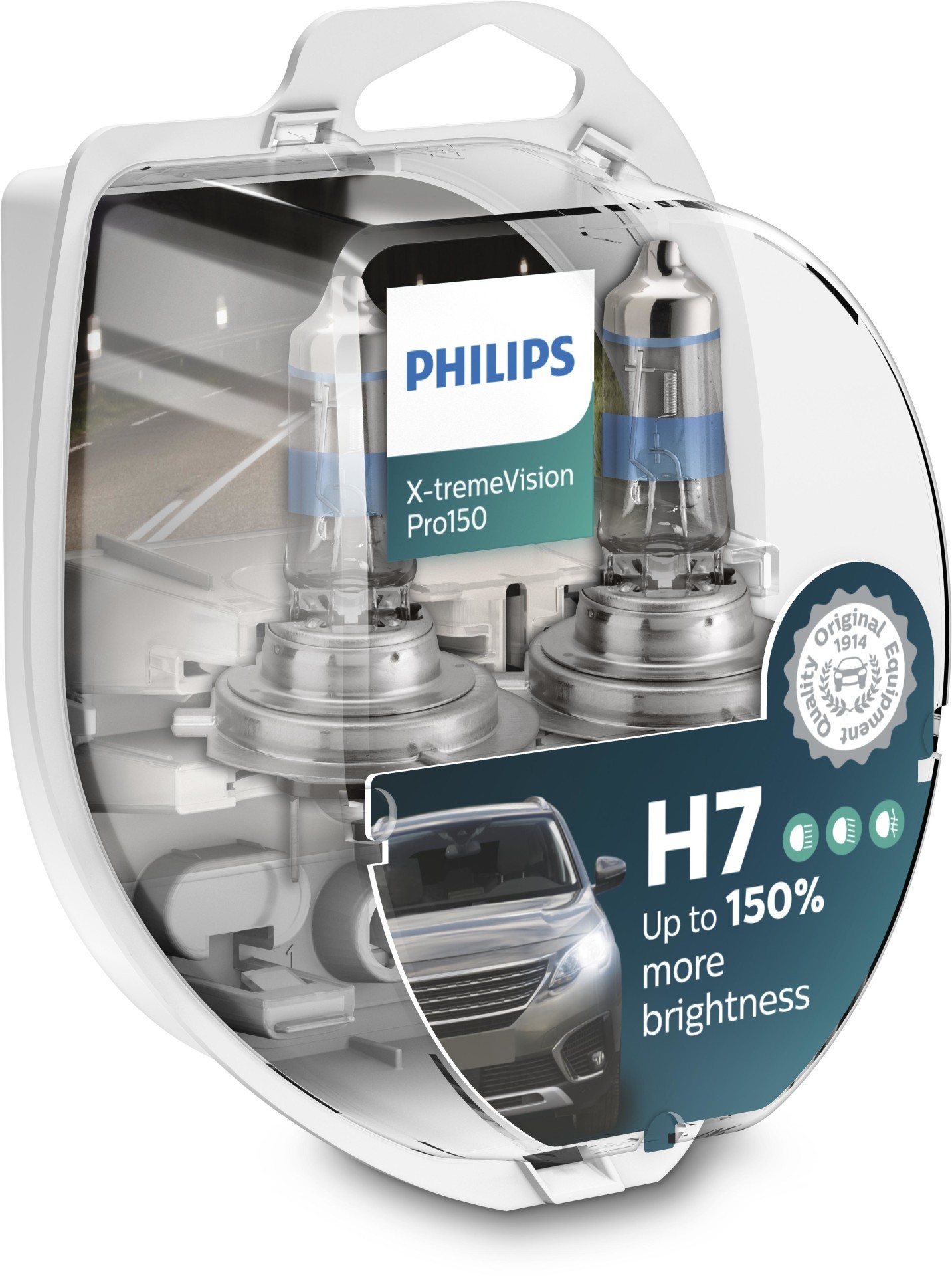 Philips | H7 X-tremeVision Pro150 (2 Stk.) (12972xVPS2) für Ford Renault
