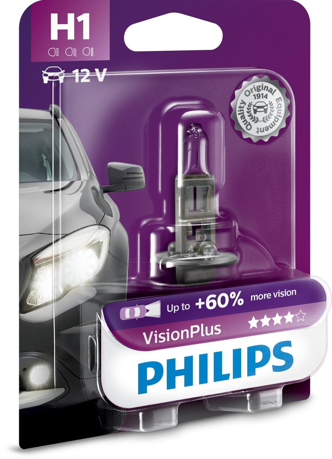 PHILIPS Glühlampe, Fernscheinwerfer VisionPlus (12258VPB1)