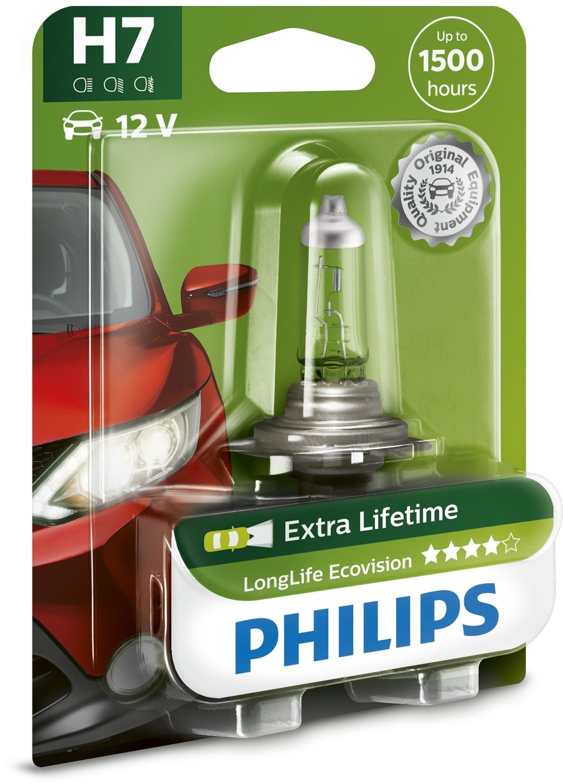Ampoule H7 LongLife EcoVision 55 W [12 V] (1 pc.), 12 V PHILIPS