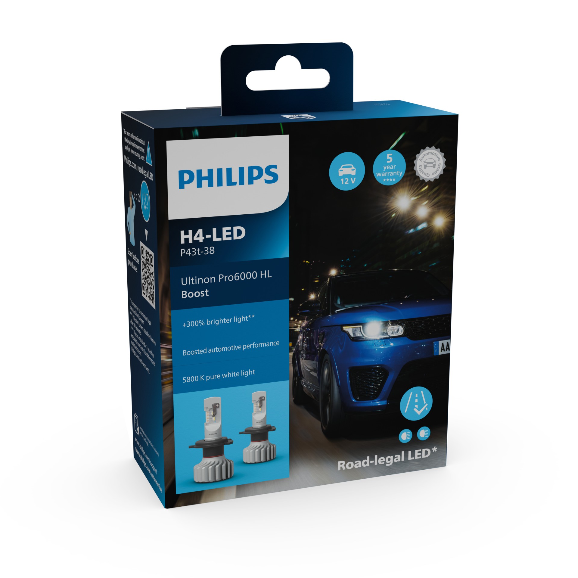 PHILIPS H4-LED Ultinon Pro6000 Boost