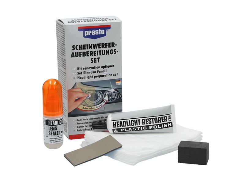 Presto Scheinwerfer-Aufbereitungs-Set 365171 Klarsicht-Politur Reparatur-Kit