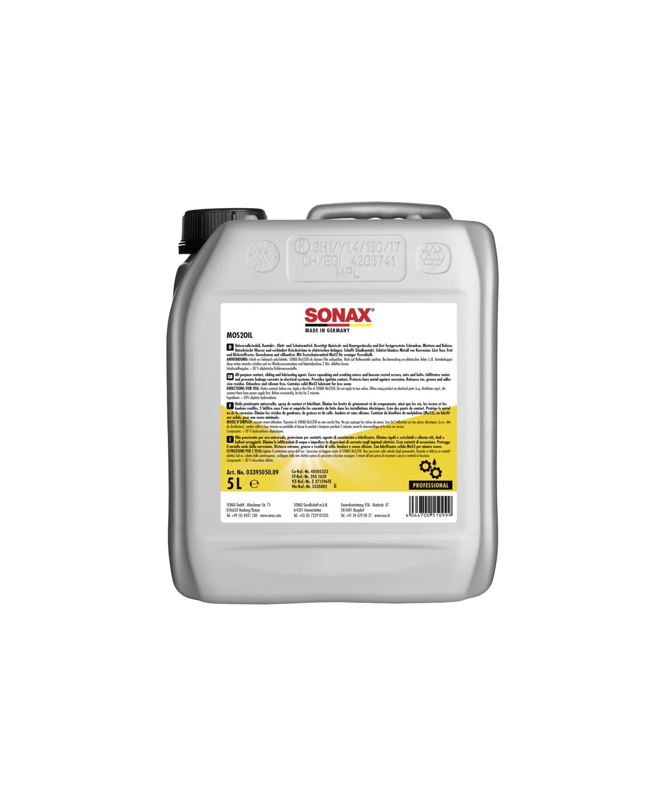 SONAX MoS2Oil NanoPro (5 L), Art.-Nr. 03395050