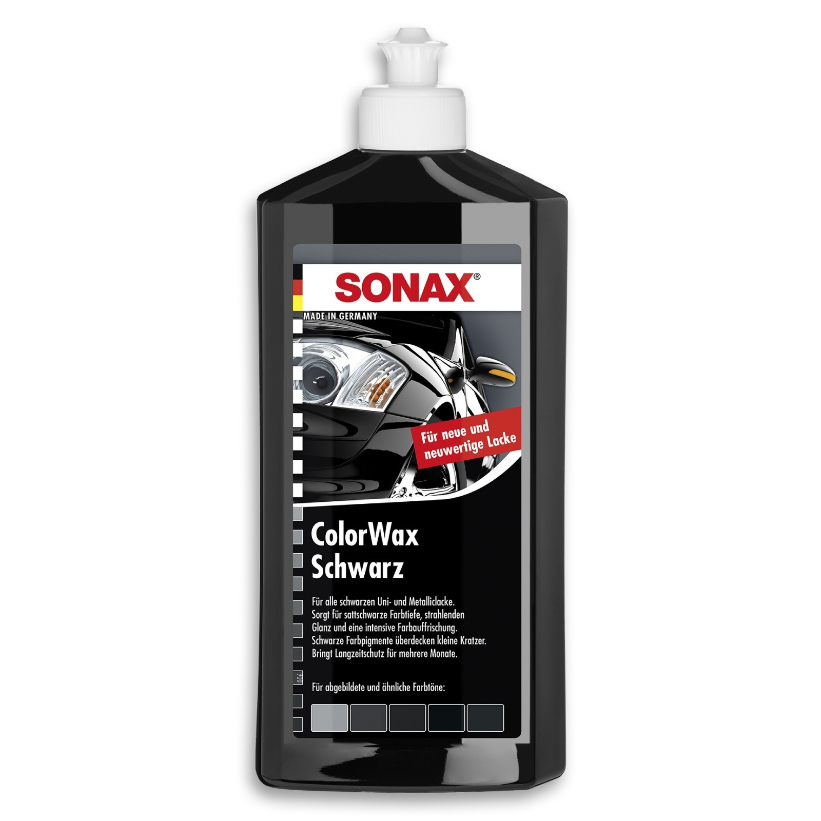 SONAX Konservierungswachs ColorWax schwarz 0,5 L (02982000)