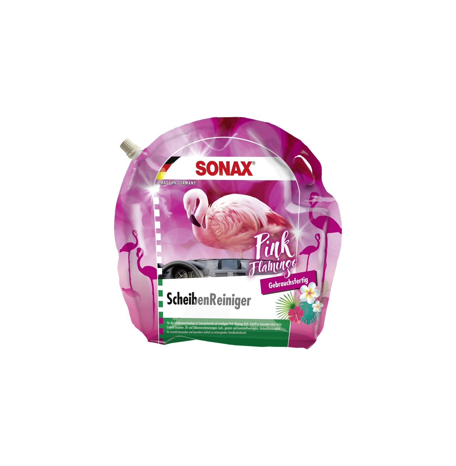 SONAX ScheibenReiniger gebrauchsfertig Pink Flamingo (3 L), Art.-Nr. 03894410