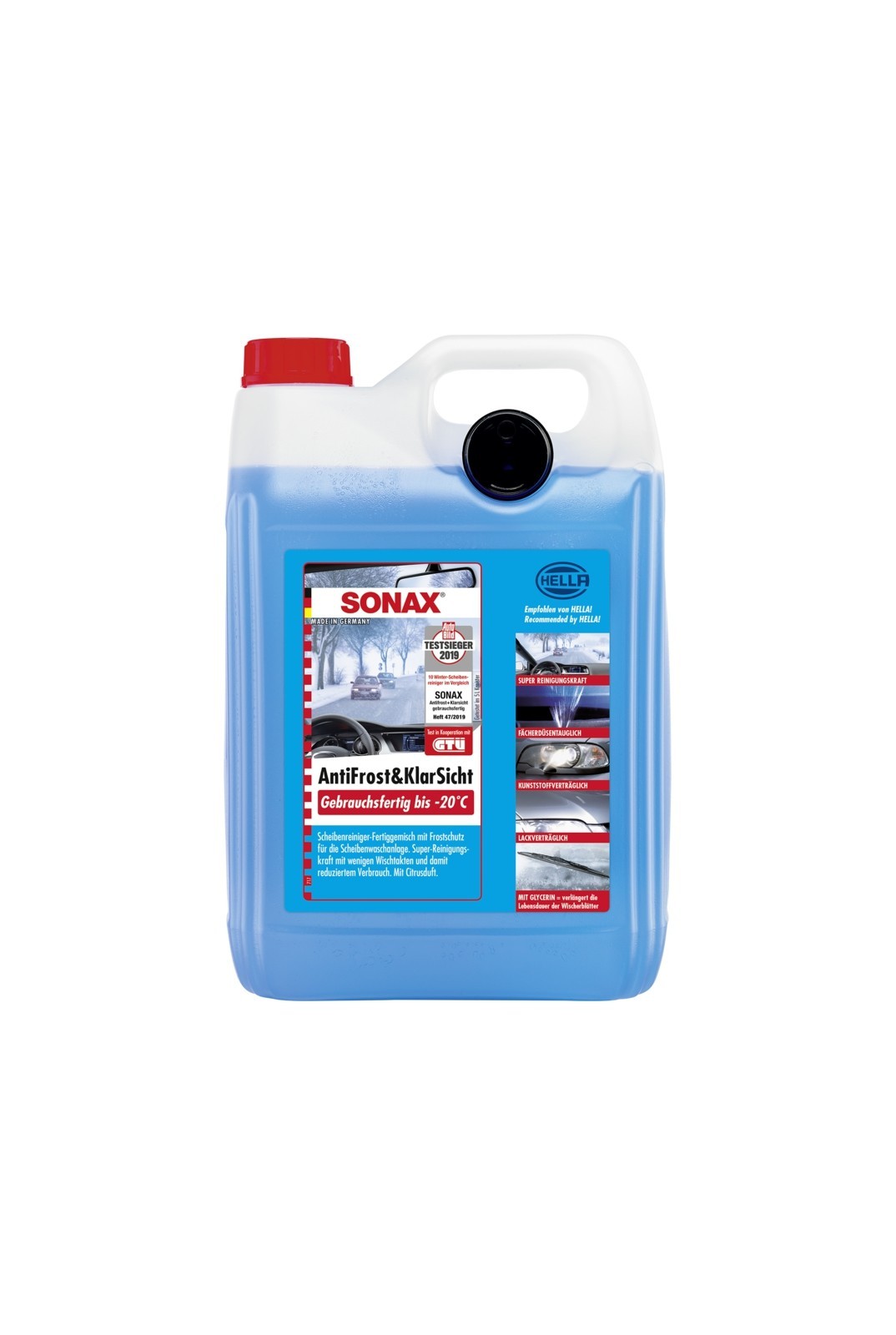 SONAX Winter Set: 3L + 5L AntiFrost + KlarSicht inkl. Eiskratzer