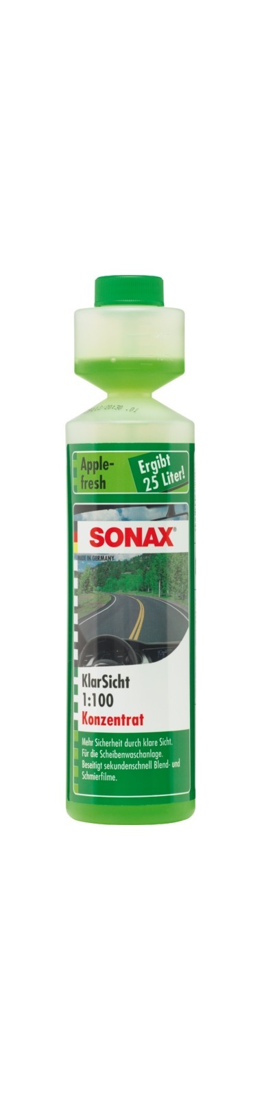 SONAX KlarSicht 1:100 Konzentrat Apple-fresh (250 ml), Art.-Nr. 03721410