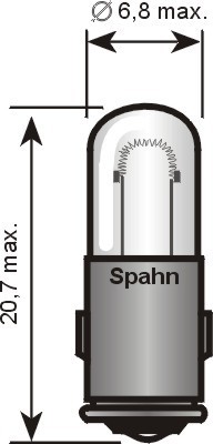 Ampoule [12 V] 2 watts (1 pièce), 12 V SPAHN GLÜHLAMPEN, par ex. pour Mercedes-Benz