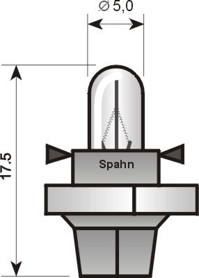 Ampoule [12 V] 1,3 watts (1 pièce) SPAHN GLÜHLAMPEN, par ex. pour Mercedes-Benz