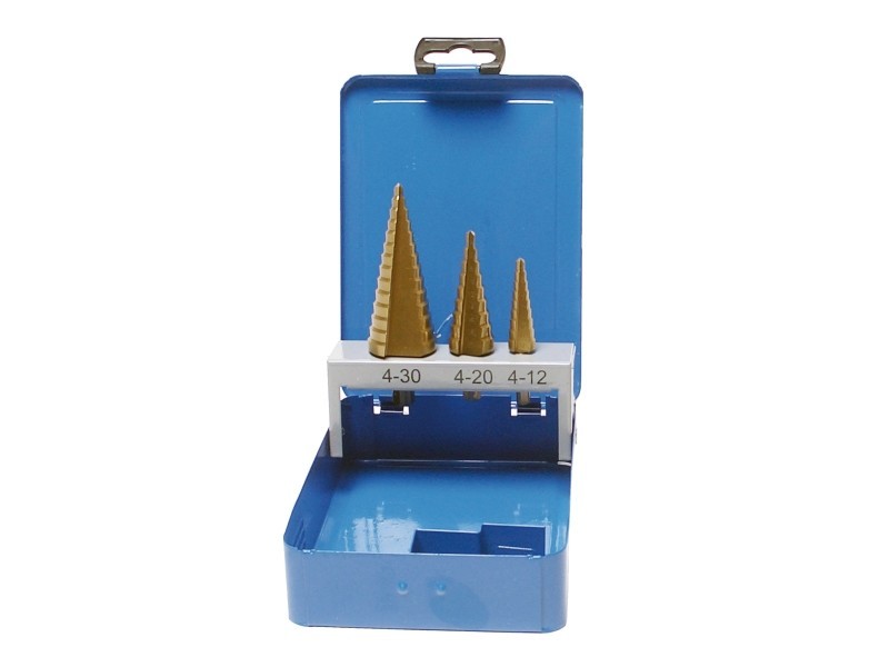 SWSTAHL Stufenbohrersatz, 4-30 mm, 3-tlg. Stufenbohrer-Satz  82415L