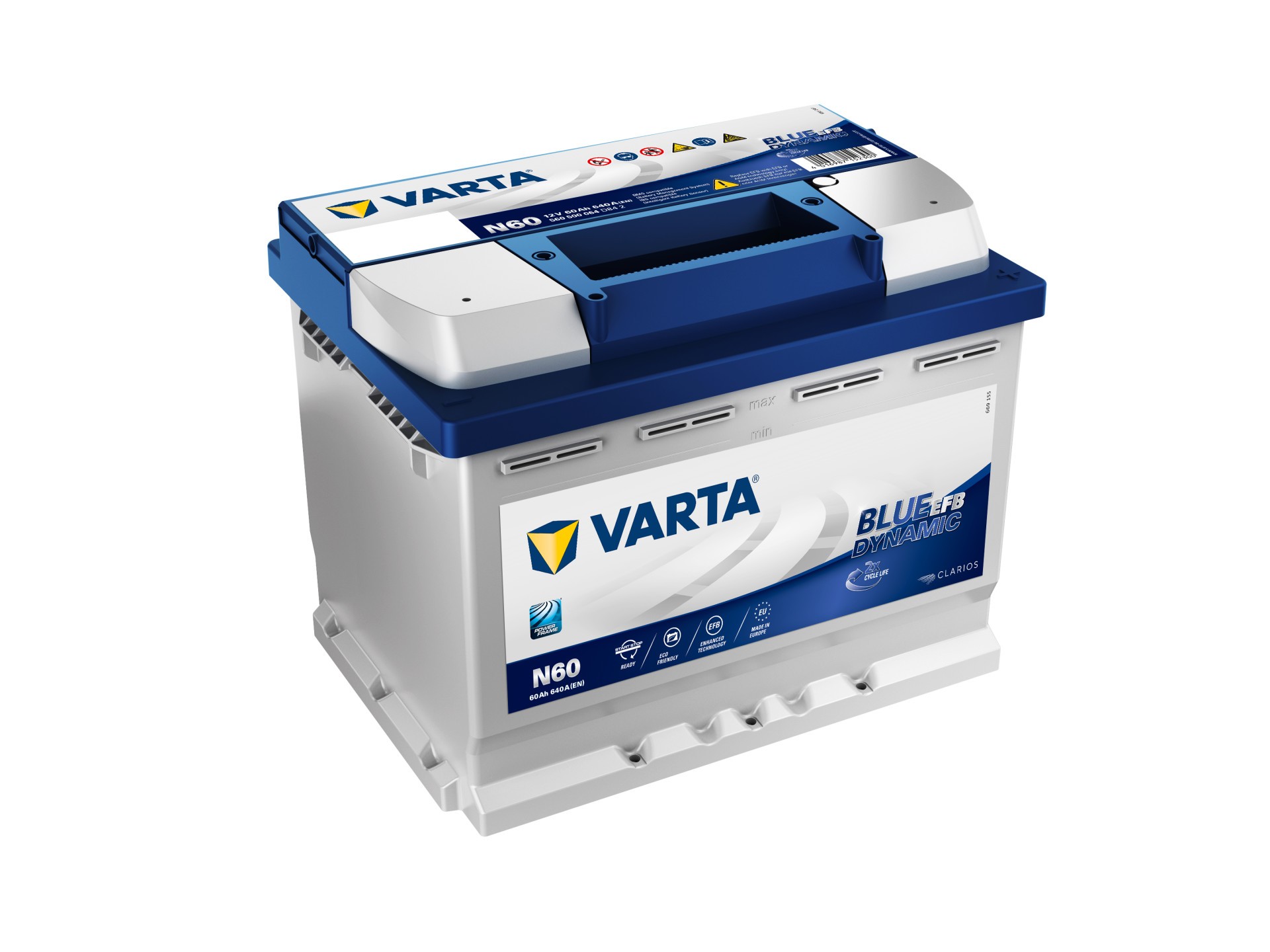 Varta | Starterbatterie BLUE dynamic EFB 12V 60Ah 640A Kofferraum